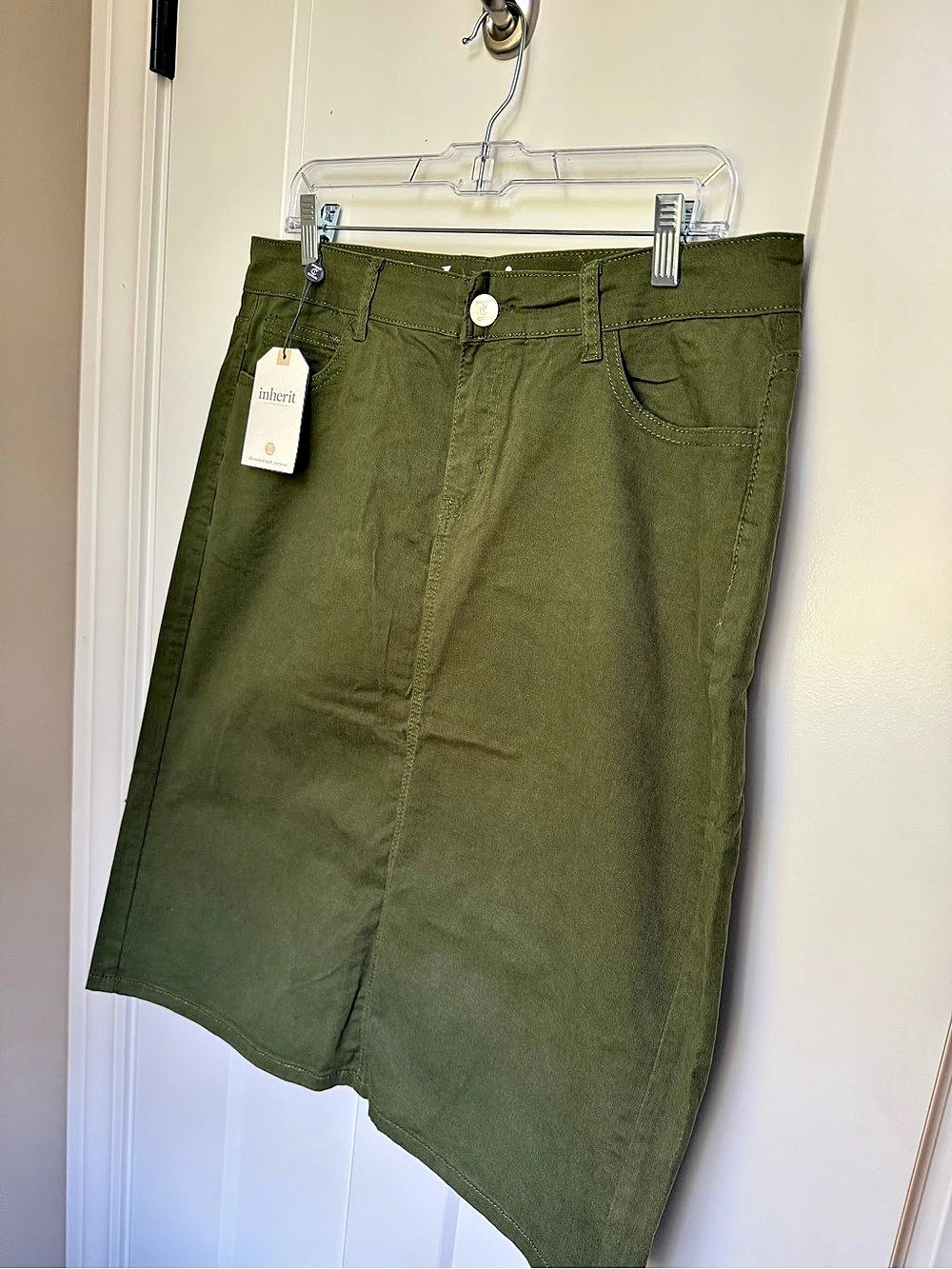 Inherit Co Remi Olive Skirt Size 16 NWT